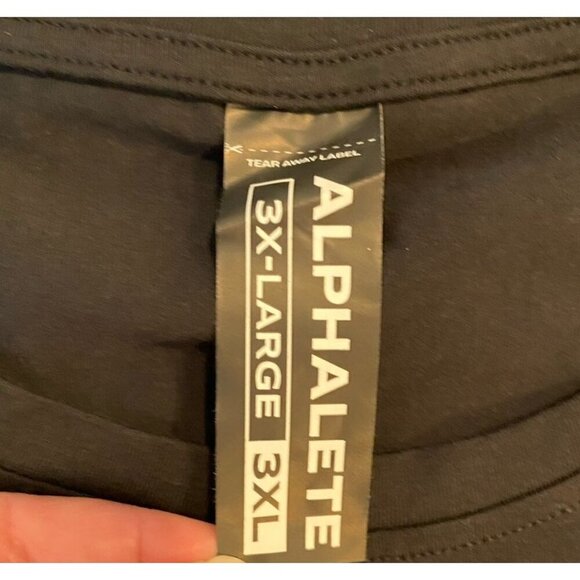 NWT Alphalete Men's Classic Relaxed Tee Shirt Black Size 3XL New - Picture 2 of 5